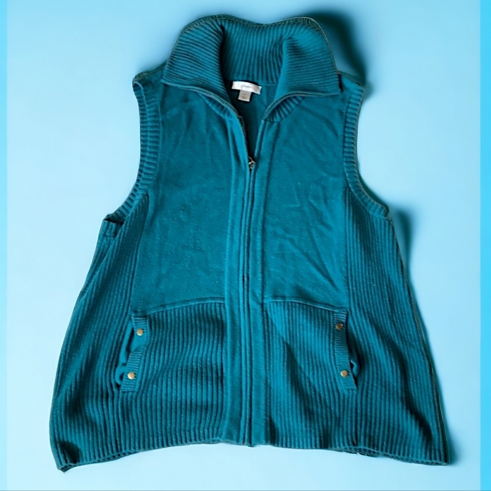 2XL CJ Banks Sweater Vest w Pockets